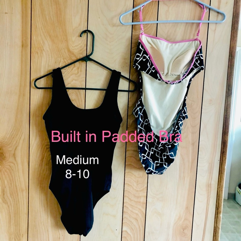 Catalina Black and White One Piece Swimsuit Classic Design Price includes 2 Suit